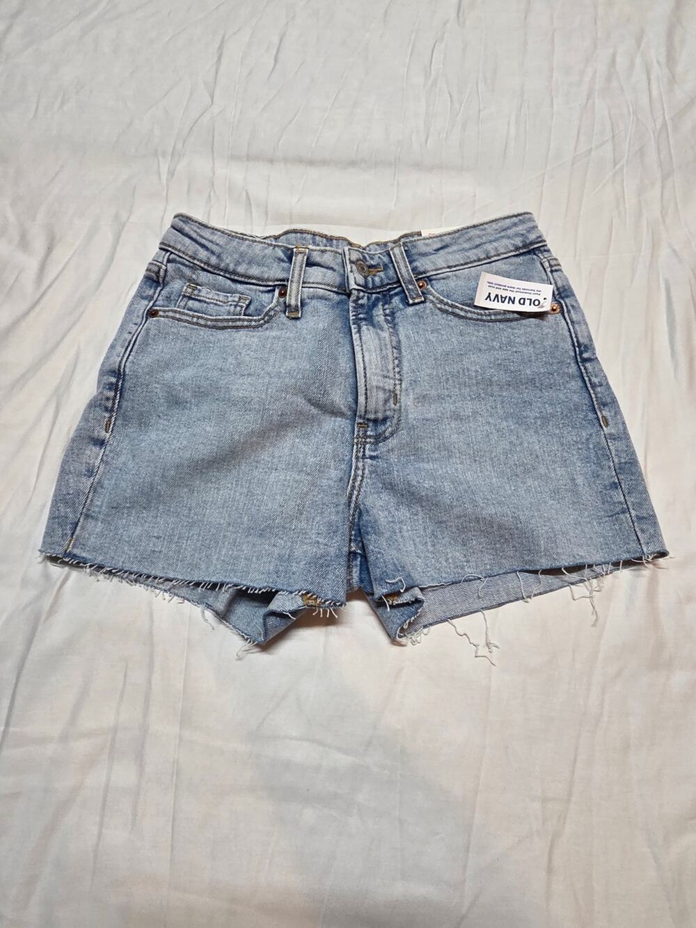 Old Navy Light Wash Denim High-Rise Cutoff Shorts